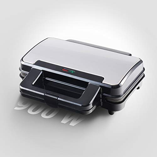 Venga! VG SM 3007 - Sandwichera de 900 W (acero inoxidable, plástico y metal, color negro)