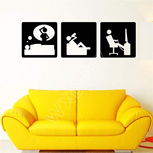 Venta caliente apresurada pegatinas de pared calcomanía de pared de vinilo día libre recreación personas vacaciones pegatinas pegatina decoración del hogar 58 * 186 cm