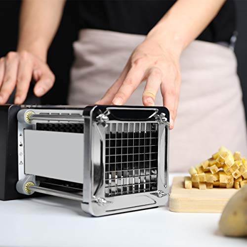[VERSIÓN MÁS NUEVA] Eléctrico Cortador De Papas Fritas, Sopito Cortador de papa con hoja de 1/2 pulgada espada