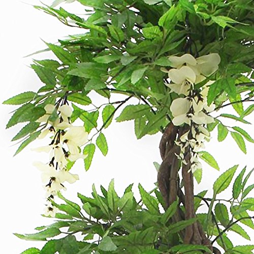 Vert Lifestyle Calidad Artificial Crema Floración Japonés Fruticosa Árbol, Réplica Oficina Interior Al Aire Libre Topiary Tree Plant - 165cm Alto