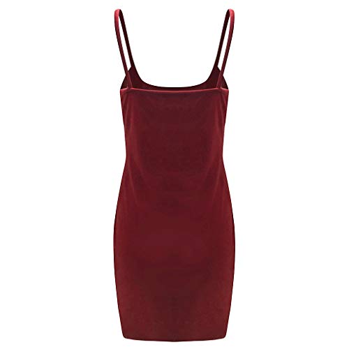 Vestido Corto Mini Sexy Ajustado para Mujer Primavera Verano 2019,PAOLIAN Vestido Fiesta Elegantes Casual Camisón Ropa Interior Sin Manga Negro Blanco Faldas Espalda Descubierta