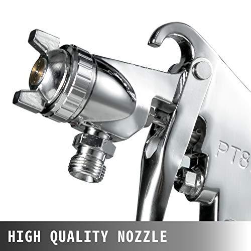 VEVOR Tanque de Olla de Presión de 2,5 galones, Pistola de Pulverización de Alimentación de 10 L de Alta Seguridad, Pulverizador de Pintura de Boquilla de 1,5 mm con Consumo de Aire 170-250 L/min.