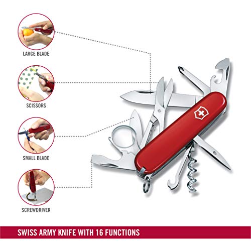 Victorinox 16703 Navaja, Offiziersmesser, Explorer, Rot, Rojo, Talla Ãšnica