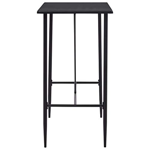 vidaXL Mesa Alta de Cocina MDF Hogar Jardín Salón Bar Comedor Bricolaje Decoración Diseño Estilo Mobiliario Muebles Bufete Tablero 120x60x110 cm Negro
