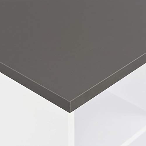 vidaXL Mesa de Bar Madera Blanca 60x60x110 cm Mesita Mesilla Elevada Alta Mueble Mobiliario Auxiliar Comedor Pub Estanterías Consola