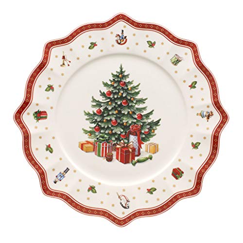 Villeroy & Boch 14-8585-2680 Plato de presentación Toy's Delight, para Navidad, 35 cm, Porcelana, Multicolor, 36.5x37.0x6.0 cm