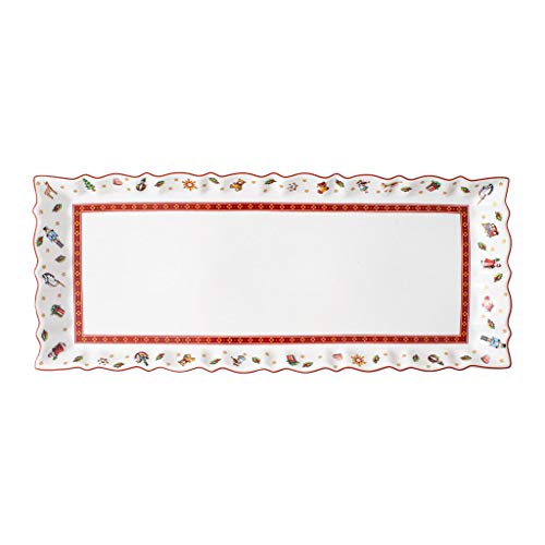 Villeroy & Boch Toys Delight-Plato para bizcocho, Porcelain Premium, Blanco, 39 x 16 cm