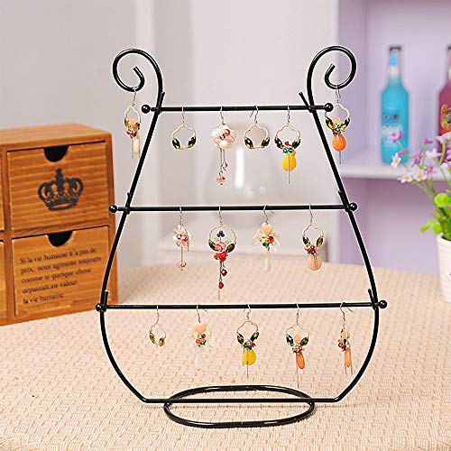 Vino Vidrio Forma exhibición de la joyería en Rack de Almacenamiento de Accesorios de Stands Organizador del Arte del Hierro Pequeño Perno Prisionero, Pendiente, Titular del Clip del oído