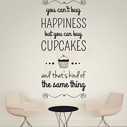 Vintage tipográfico palabras motivación frase vinilo pared pegatina cita calcomanía taza pasteles mural extraíble decoración de tienda de pasteles 42 * 92 cm