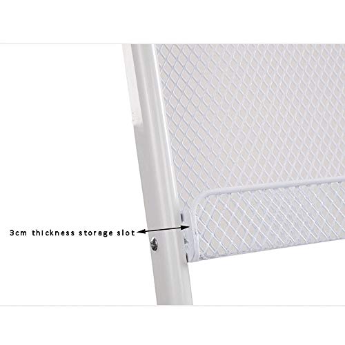 W-J-S W-H Porta Folletos De Pie For Oficina 4 Capas De Expositor De Revista De Color Hierro 4 Ruedas - Extraíble A+++ (Size : 63.5x38x140cm)