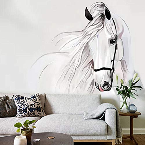 WAFJJ Fotomurales Decorativos Pared 3D Caballo blanco Tamaño:W250XH175 CM Papel Pintado GREAT ART Póster Foto Mural Imagen Deco