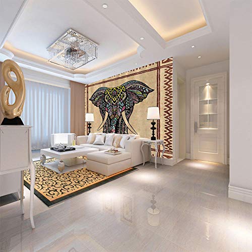WAFJJ Fotomurales Decorativos Pared 3D Elefante Tamaño:W250XH175 CM Papel Pintado GREAT ART Póster Foto Mural Imagen Deco
