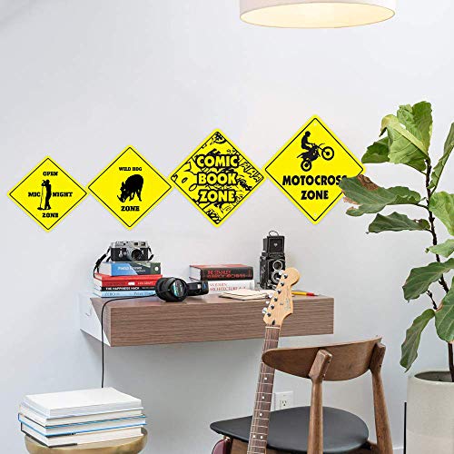 WallAdorn Donut Zone Xing Fried Dough Churro Hot Now Póster de Pintura de estaño Vintage decoración de Pared para cafetería, Bar, Pub, hogar, 30,5 x 30,5 cm