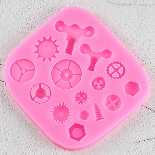 WANGY Engranaje de Borde de Pastel moldes de Fondant Cocina Herramienta de decoración para Hornear maquinaria Industrial Molde de Chocolate Herramientas de decoración de Pasteles