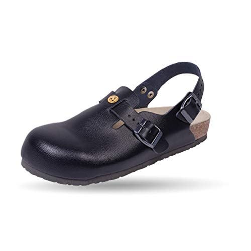 Weeger -ESD Antiestático Zuecos con Puntera de Acero - Negro, 43 EU