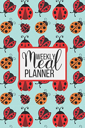 Weekly Meal Planner: Notebook With Grocery List (52-Week Food Planner Undated) Ladybug Gifts for Teen Girls & Women
