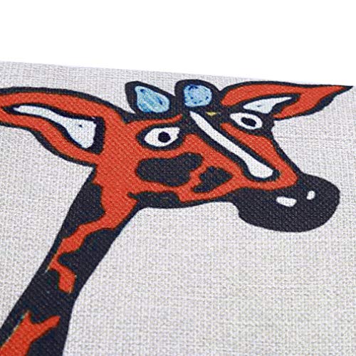 WEIHEEE - Almohada de animales de moda, diseño de letra simple, vintage, cuadrada, para decoración en el hogar, oficina, #6