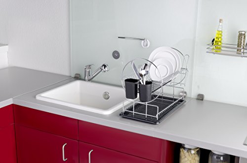 Wenko Premium Duo Escurridor, Metal, Plateado, 24x50x36 cm