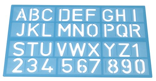 Westcott E-10600 00 - Plantillas de escritura, letras y números