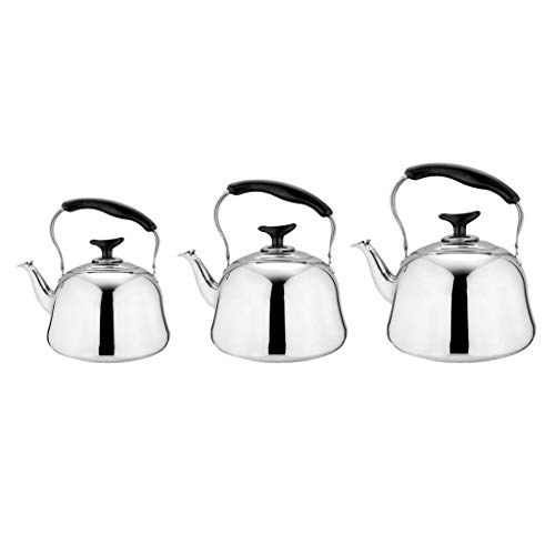 Whistling Tea Kettle Tetera De Acero Inoxidable Tetera De Inducción Estufa De Gas Eléctrica Para Calentar El Agua Rápidamente Tetera, Al Aire Libre, P - Plata 1L