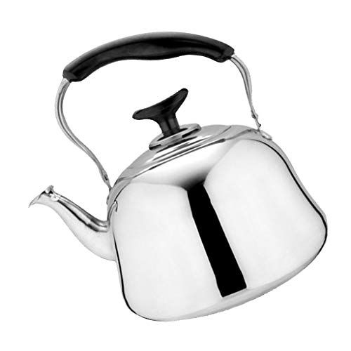 Whistling Tea Kettle Tetera De Acero Inoxidable Tetera De Inducción Estufa De Gas Eléctrica Para Calentar El Agua Rápidamente Tetera, Al Aire Libre, P - Plata 1L
