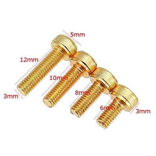 Willlly 10Pcs Tornillos De Cabeza Hueca Hexagonal M3 Tornillos Aleación Chic Acero Titanio Chapado En Oro 12.9 Grado 6Mm Venta Inicio Uso Diario Producto (Color : Colour, Size : 10mm)