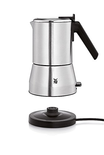 WMF Kitchenminis Expresso Maker Cafetera eléctrica, 400 W, 0.5 litros, Acero inoxidable, Cromargan mate, negro