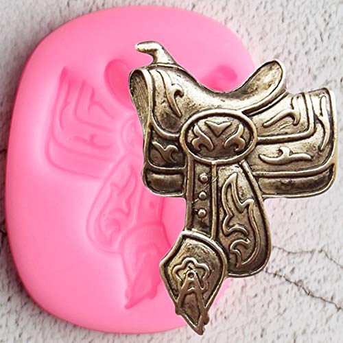 WQSD Molde de Silicona para Silla de Montar, Adorno para Tarta DIY, Herramienta para decoración de Tartas con Fondant, Molde de Arcilla polimérica, Caramelo, Chocolate, Fudge