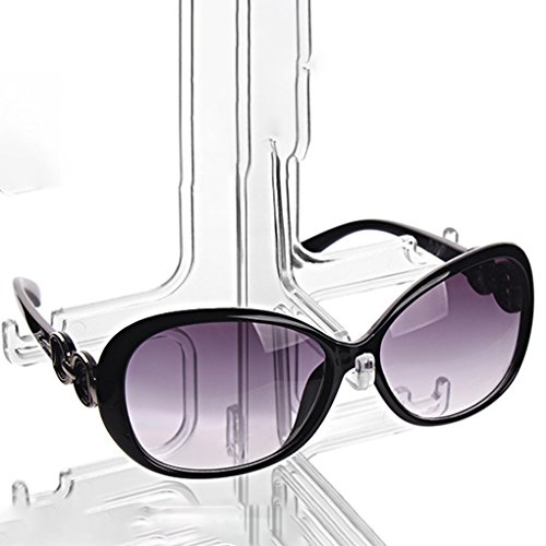 wufeng Claro 5 Pares Soporte de Cristal Vasos portagafas Expositor de Gafas de Sol Organizador Marco del Estante del escaparate