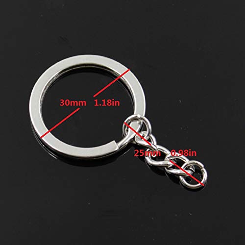 WWLIN  Moda Hombre 30mm Llavero DIY Metal Titular Cadena   Libra balanza de la Justicia 22x17mm Colgante de Plata Regalo