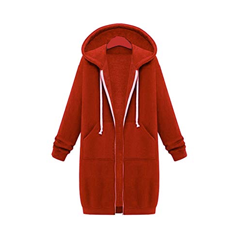 WXHNZYQ OtoñO E Invierno Mujer SúPer Larga MáS Terciopelo MáS Ropa De David CáRdigan con Capucha Suelta