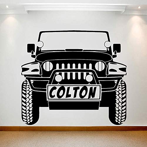 wZUN Calcomanías de Pared para Autos Todoterreno Pegatinas Personalizadas decoración del hogar Papel Tapiz decoración Personalizada Mural para habitación de Adolescentes 47X42cm