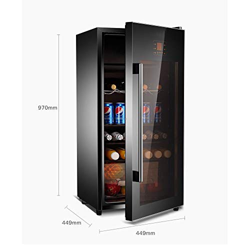 Xiao huang li Pantalla del refrigerador de Vino del refrigerador de Vino refrigerador de Vino de Almacenamiento Ice Bar Hogar termostático de una Puerta de refrigerador Fresco Gabinete táctil Digital
