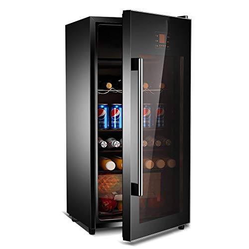 Xiao huang li Pantalla del refrigerador de Vino del refrigerador de Vino refrigerador de Vino de Almacenamiento Ice Bar Hogar termostático de una Puerta de refrigerador Fresco Gabinete táctil Digital