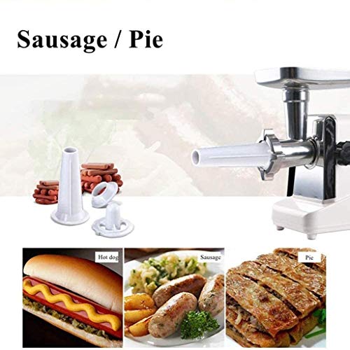 XIUYU Eléctrica máquina de Picar Carne y Actos hogar Salchicha Fabricante de Carnes Picadora de Alimentos Molienda Picado máquina Potente Motor de Cobre (Blanco) S
