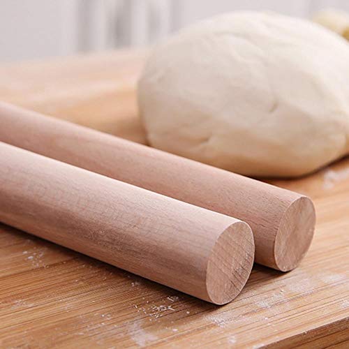 XMYNB - Rodillo de madera maciza con escala, para tartas y tartas (29 cm)