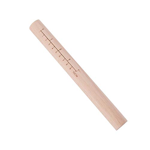 XMYNB - Rodillo de madera maciza con escala, para tartas y tartas (29 cm)