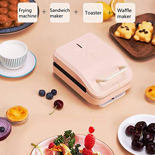 XTBB Molde para Hornear Eléctrico Mini Conveniente Eléctrico Automático Máquina para Hacer Gofres Sandwich Hamburguesa Pastel Burbuja Huevo Horno Pan Olla Máquina para Gourmet