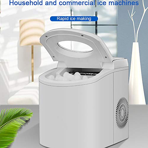 XUMI Máquina de Hacer Hielo, Máquina de Cubitos Automática Comercial Panel de Control Inteligente Eléctrico Cubitos de Hielo de PVC de 180W Fabricadora de Cubitos Café de Barra de 15kg/24h