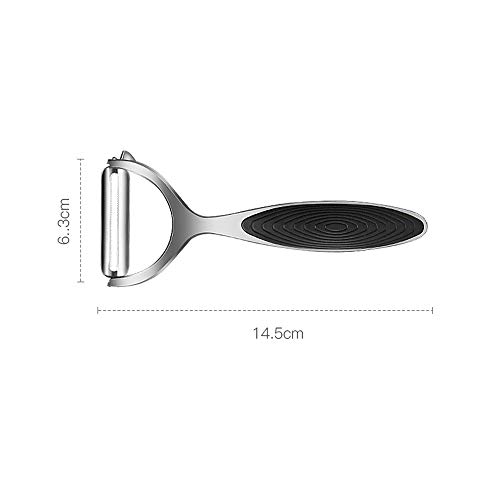 XXCC Pelador de Frutas y Verduras,Papas domésticas multifunción para la Cocina,pelador de Manzanas,Cuchilla Dentada,Adecuado para Frutas y Verduras de Piel Dura,Pelador Giratorio