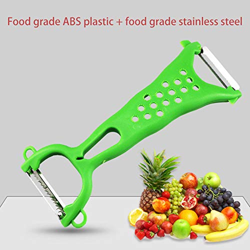 XXCC Pelador Giratorio,Pelador de Frutas y Verduras,pelador doméstico,pelador de Papas de Cocina multifunción,cepilladora de Doble Cabeza,Cuchilla Gruesa de Acero Inoxidable,Pelador Giratorio