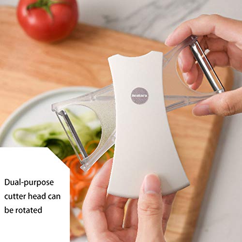 XXCC Pelador Giratorio,Pelador Multifuncional 2 en 1,pelador de Frutas y Verduras de Cocina,pelador de Frutas y Verduras doméstico,el Cabezal de Corte de Doble propósito Puede Girar