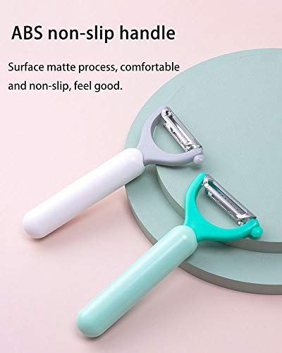 XXCC Pelador Giratorio,Pelador Multifuncional de Acero Inoxidable,pelador doméstico de Frutas y Verduras,Cuchillo Doble Curvo,Material de Acero Inoxidable,Duradero y Duradero,2 Piezas