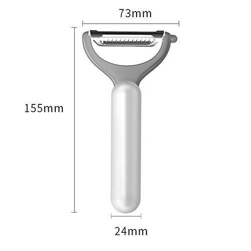 XXCC Pelador Giratorio,Pelador Multifuncional de Acero Inoxidable,pelador doméstico de Frutas y Verduras,Cuchillo Doble Curvo,Material de Acero Inoxidable,Duradero y Duradero,2 Piezas