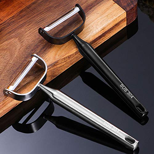 XXCC Pelador,pelador de Frutas y Verduras de Acero Inoxidable doméstico 304,Duradero y Afilado,Ahorra Tiempo y Esfuerzo,pelador en Forma de Y,pelador de Frutas y Verduras,2 Piezas