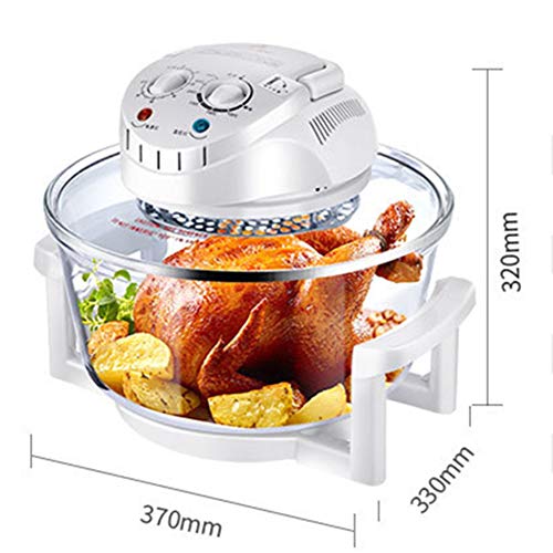 XYZZ Horno de convección halógeno de 12L con Mango, freidora de Aire, diseño de Mesa Compacto y Potente, Ahorra Tiempo y energía, es Seguro y Saludable, fácil de operar