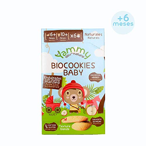 Yammy, Galleta Ecológica Bebé (Baby Vainilla) 6+ - 6 de 150 gr. (Total 900 gr.)