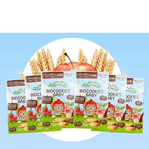 Yammy, Galleta Ecológica Bebé (Baby Vainilla) 6+ - 6 de 150 gr. (Total 900 gr.)