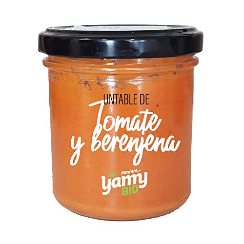 Yamy BIO Crema Untable Vegetal de Tomate y Berenjena - Pack de 6 Frascos x 145 gr - Producto Ecológico elaborado en Navarra