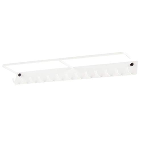 Yardwe Estante del Organizador del Estante del almacenaje del Accesorio de la joyería del Soporte de Pared con los Ganchos Blanco